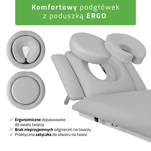Stół FORTIS 5 ERGO rama sterująca/szaro-biały