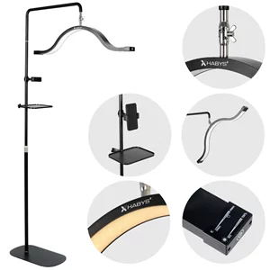 Lampa kosmetyczna stojąca LED - VENA (czarna)