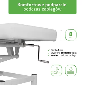Stół stacjonarny do masażu - VIGO 1 (biały)