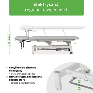 Stół FORTIS 4 ERGO rama sterująca/szaro-biały