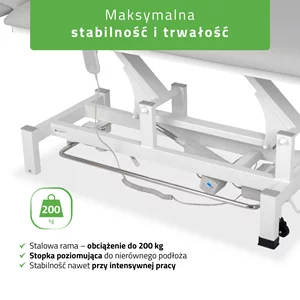 Stół FORTIS 4 ERGO rama sterująca/szaro-biały