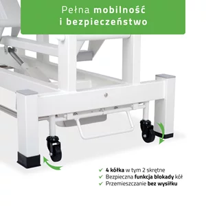 Stół FORTIS 5 ERGO rama sterująca/szaro-biały