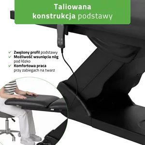 Łóżko kosmetyczne Camilla ERGO 2 (czarne)