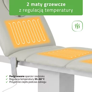 Fotel łóżko kosmetyczne Serenity ERGO 4 szare