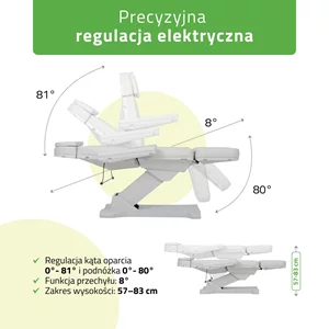 Fotel kosmetyczny Selia PRO 4 - szary
