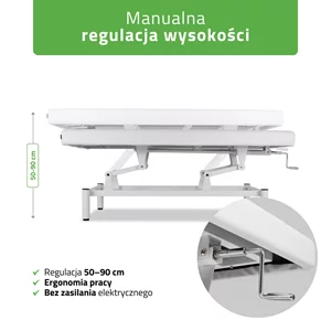 Stół stacjonarny do masażu - VIGO 1 (biały)