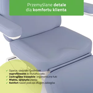 Fotel kosmetyczny Elara PRO 4 - fioletowy