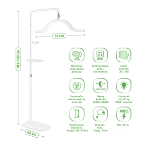 Lampa do gabinetu kosmetycznego VENA - biała