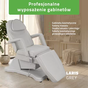 Fotel kosmetyczny, elektryczny szary - Laris