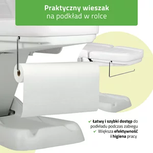 Fotel kosmetyczny biały - Leo PRO 4