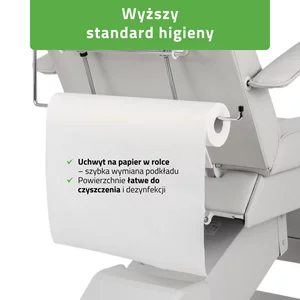Fotel kosmetyczny, elektryczny szary - Laris