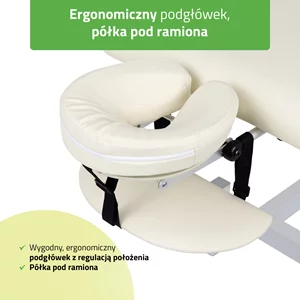 Stół FORTIS 1 (z ramą sterującą/beżowo-biały)