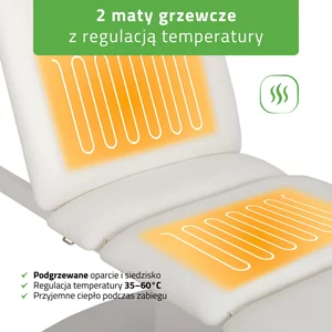 Łóżko fotel kosmetyczny Serenity ERGO 4 biały