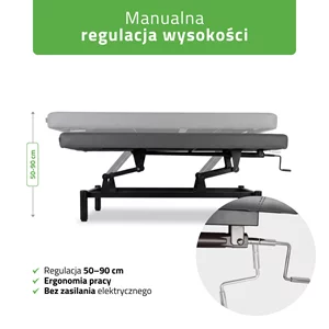 Stół do masażu stacjonarny - VIGO 1 (szary)