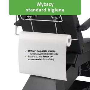 Fotel kosmetyczny, elektryczny czarny - Laris