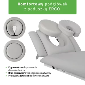 Stół FORTIS 4 ERGO rama sterująca/szaro-biały