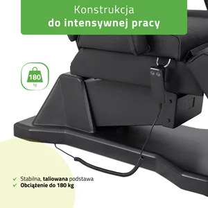 Fotel kosmetyczny, elektryczny czarny - Laris