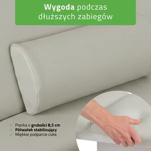Fotel łóżko kosmetyczne Serenity ERGO 4 szare