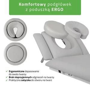 Stół FORTIS 5 ERGO (pilot ręczny/szaro-biały)