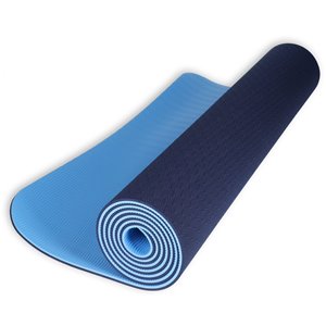 Mata do jogi TPE 6mm, niebiesko-granatowa
